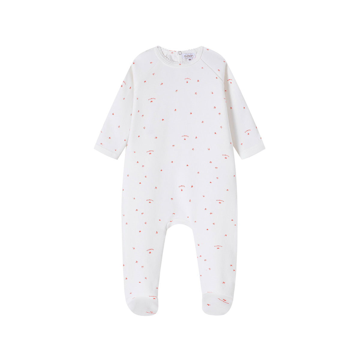 Logo And Star Print Footie/Hat - Pink