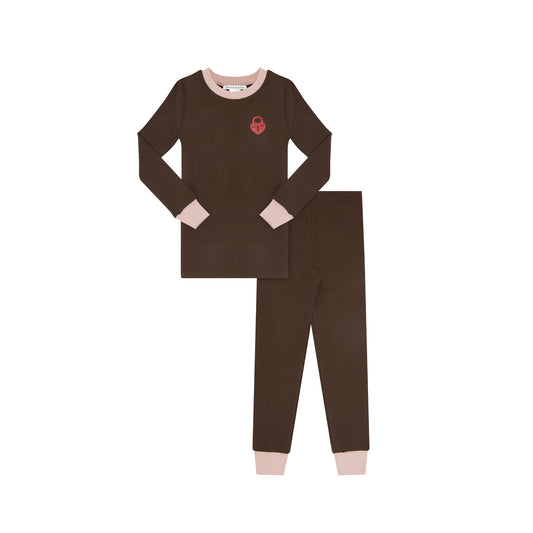 Chestnut Locket Pajamas - Brown/Pink