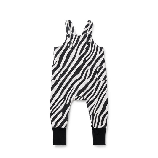 Baby Overalls — Zebra Print