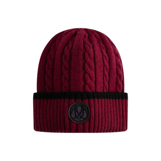 Knit Beanie — Rust/Black