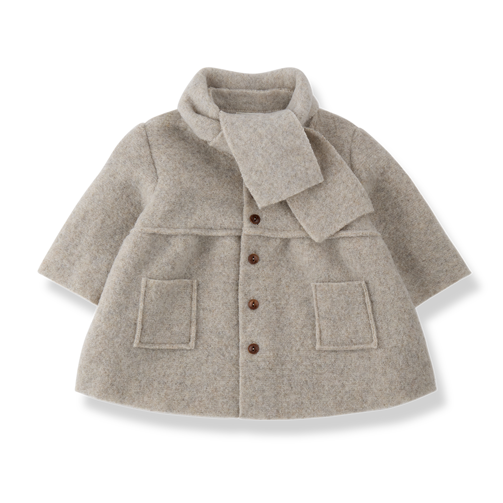 Gorizia Coat W/ Scarf - Beige