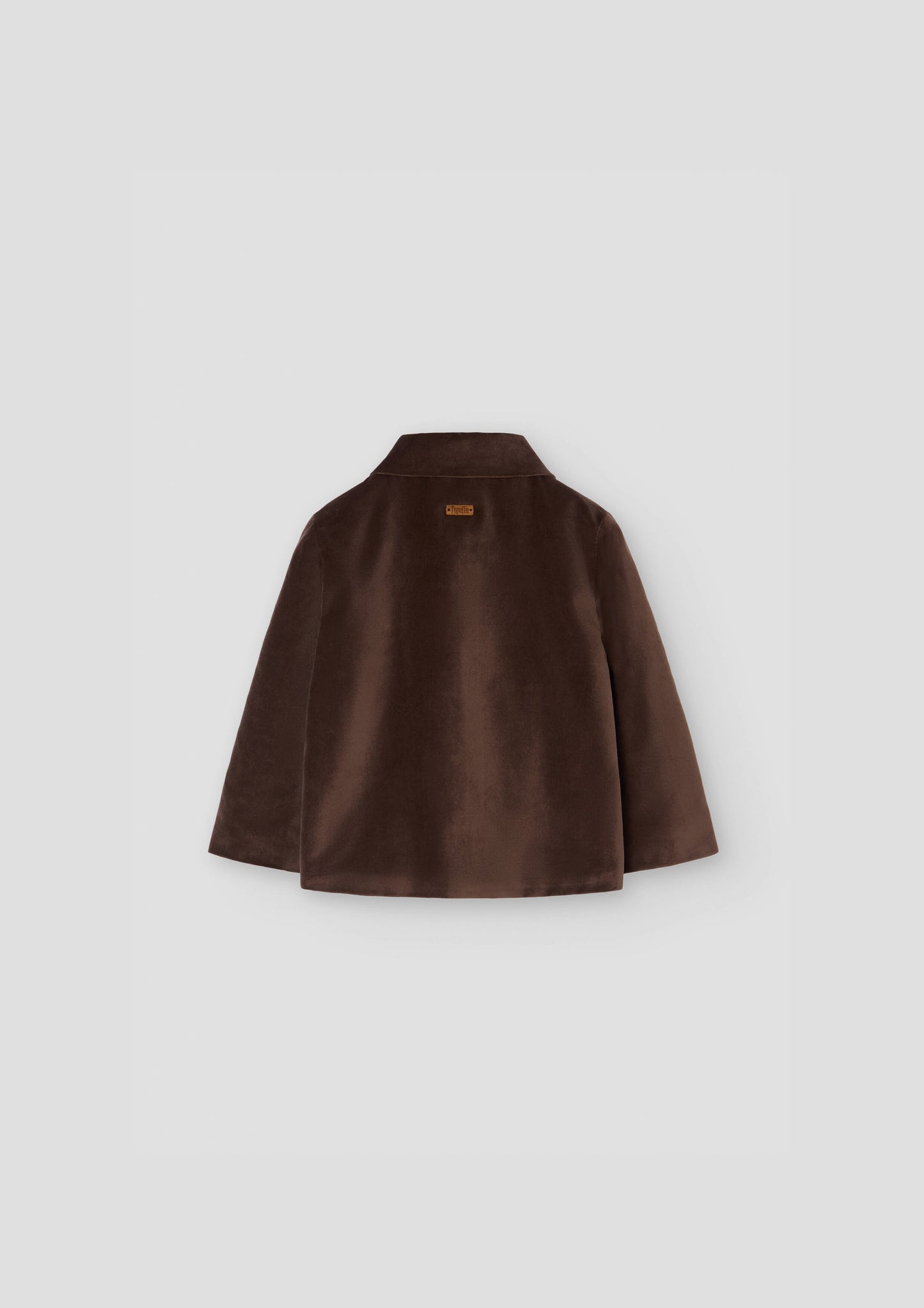 Velvet Coat With Shirt Style Collar 63.2 - Brown