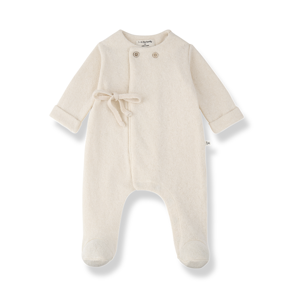Havre Jumpsuit With Feet And Hat - Ecru