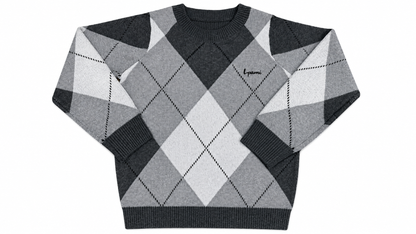 Boys Argyle Sweater - Grey