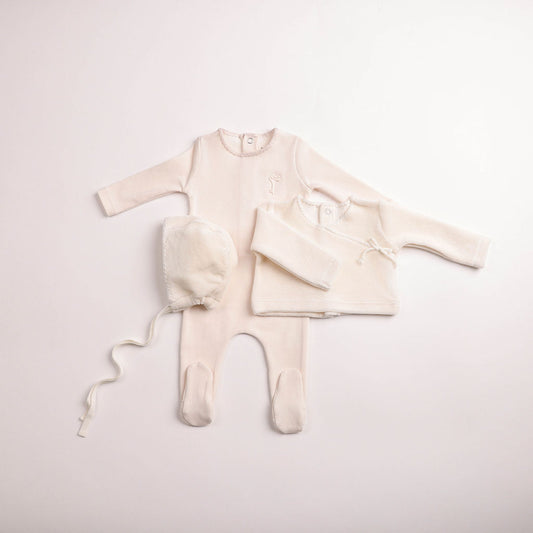 Classic Stitch Wrap Two Piece-Linen