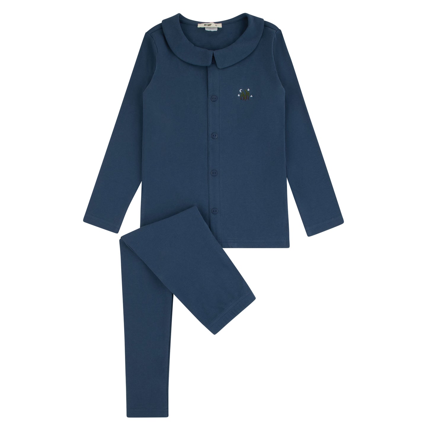 Ruffle Grandpa Loungewear Set - Bluestone