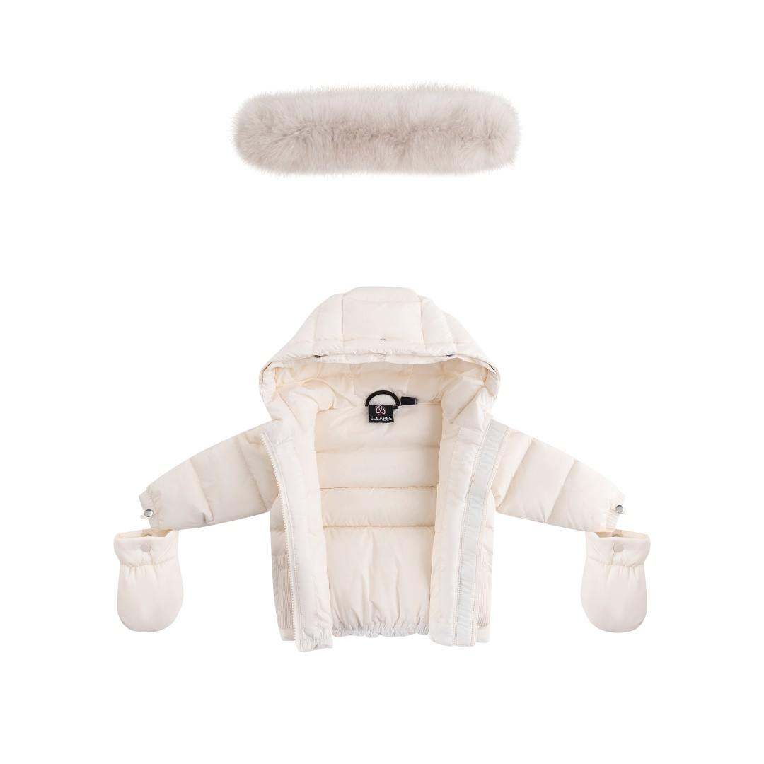 Fur Jacket — Off White/Corduroy