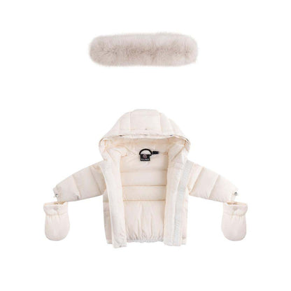 Fur Jacket — Off White/Corduroy