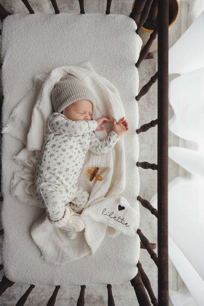 Garden Cluster Print Layette Set - Cream/Blue