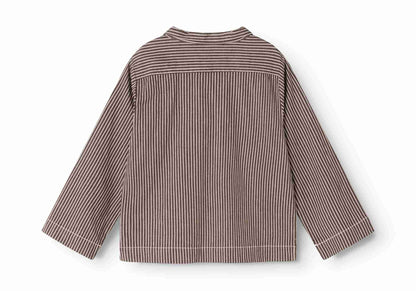 Tovan Shirt - Dark Brown Stripe