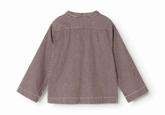 Tovan Shirt - Dark Brown Stripe