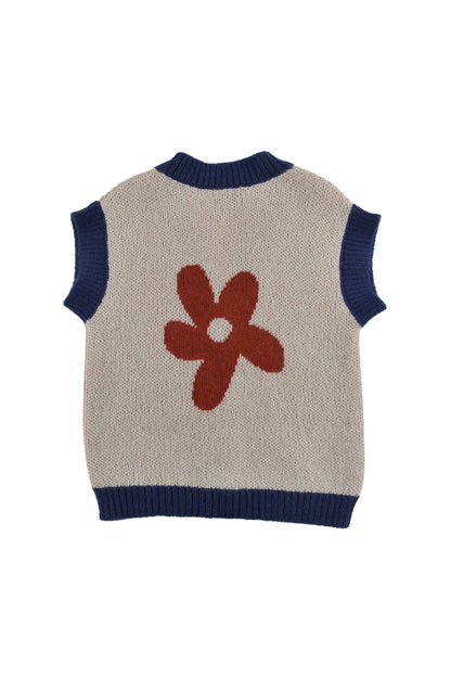 Chamonix Vest - Sand, Red/navy