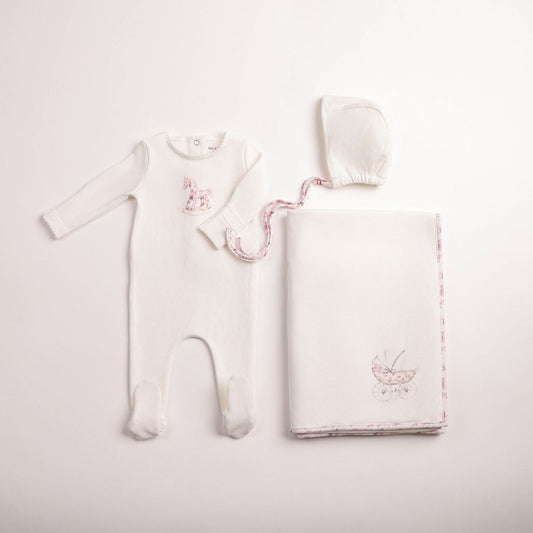 Rocking Horse 3pc Set - Chalk White Girls