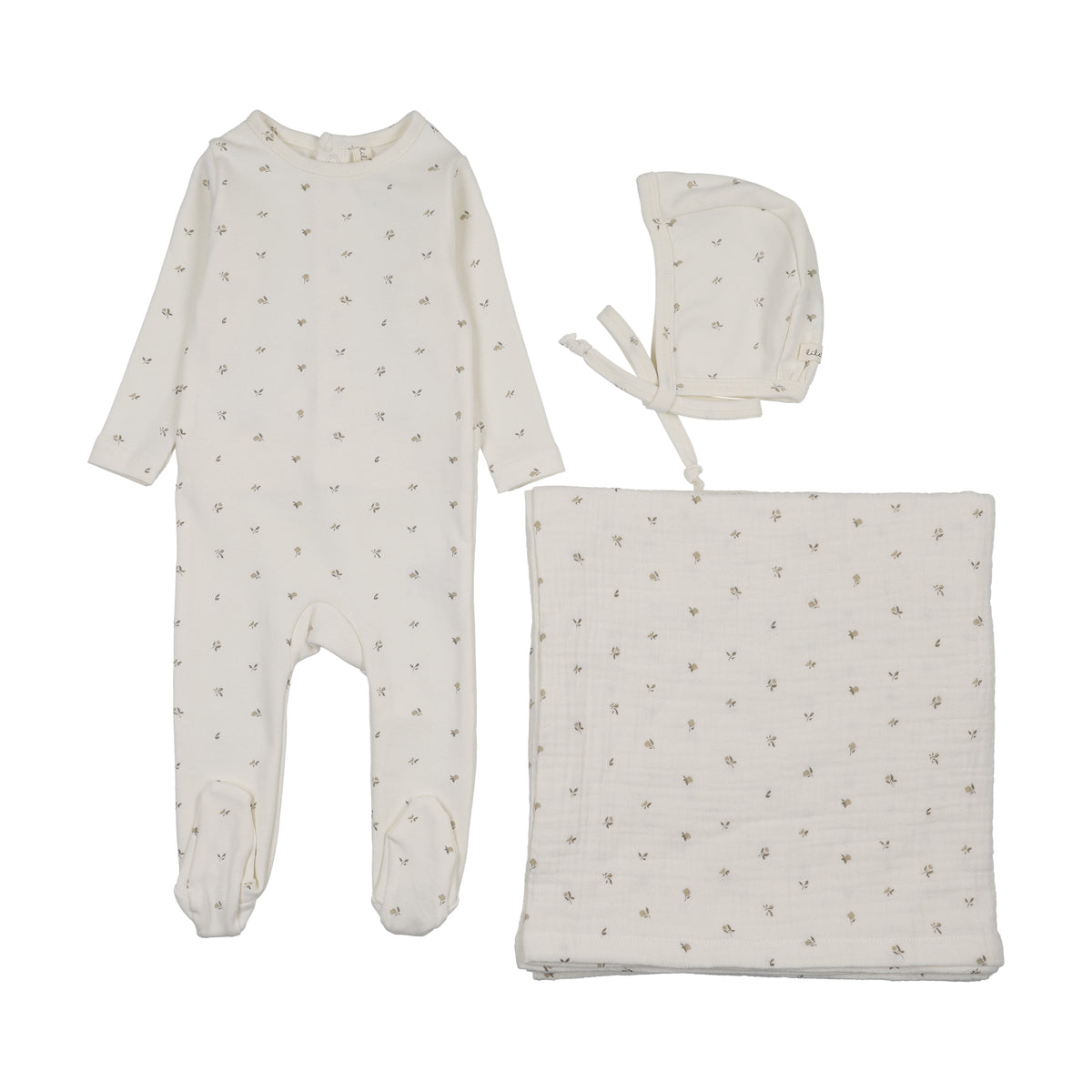 Bitsy Floral Layette Set - Cream/Oat
