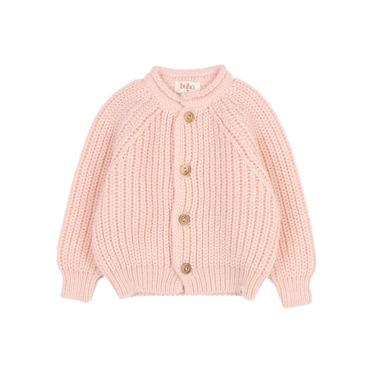 Baby Soft Knit Cardigan - Rose