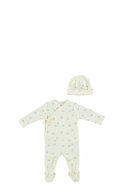 Aaron Wrap Overall And Hat - Blue Branch