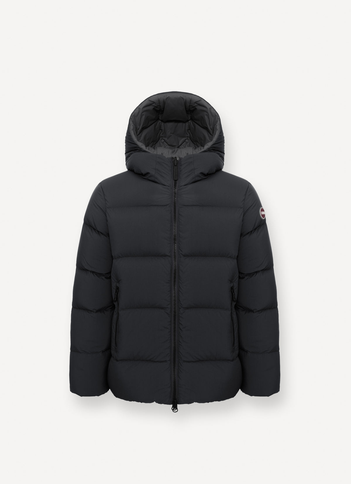 Reversable Quilted Jacket W/ Hood - Black