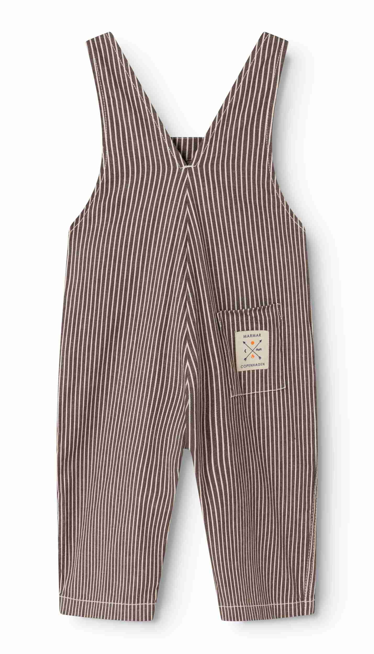 Ruben Dungarees - Dark Brown Stripe