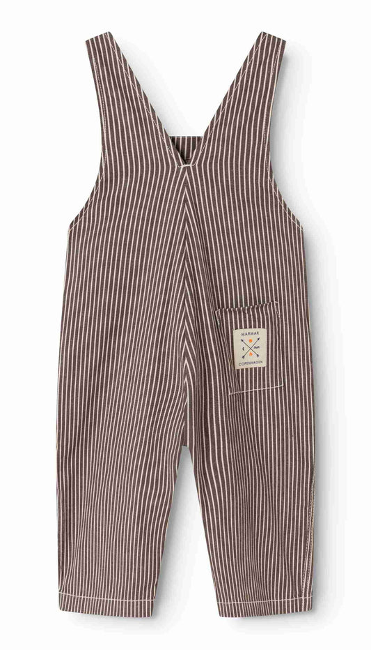 Ruben Dungarees - Dark Brown Stripe