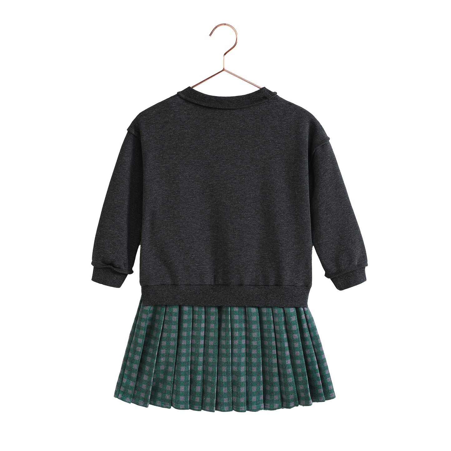 Rowan Sweat Pleated Dress - Gray