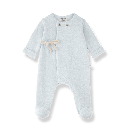 Havre Jumpsuit With Feet And Hat - Ciel