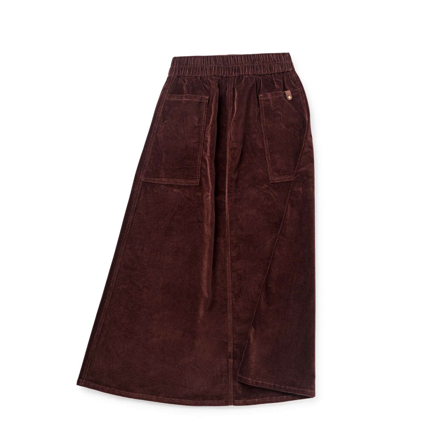 Teen Midi Pocket Skirt — Brick Corduroy