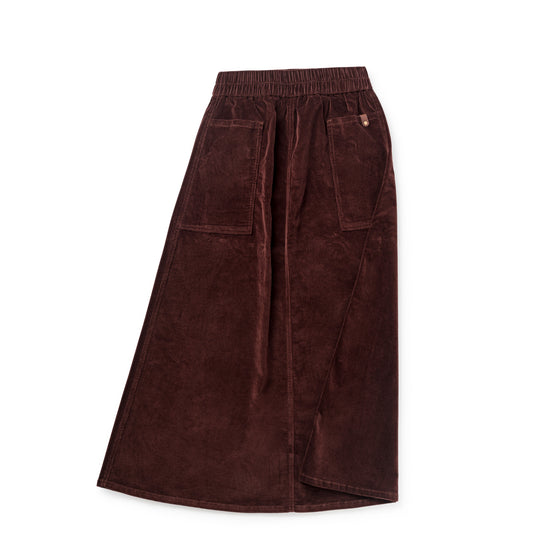 Teen Midi Pocket Skirt — Brick Corduroy