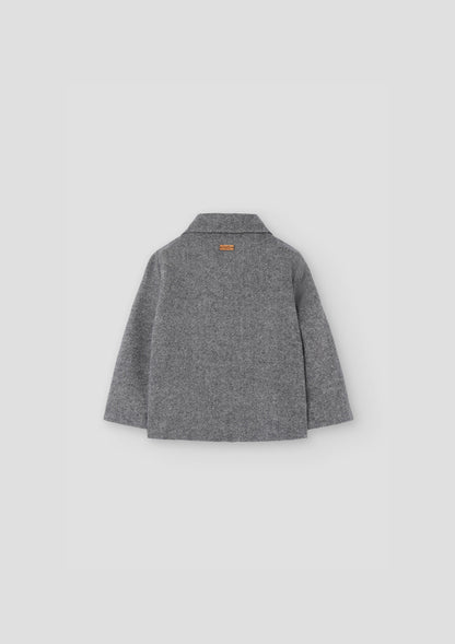 Fleck Coat With Shirt Style Collar 63.4 - Grey