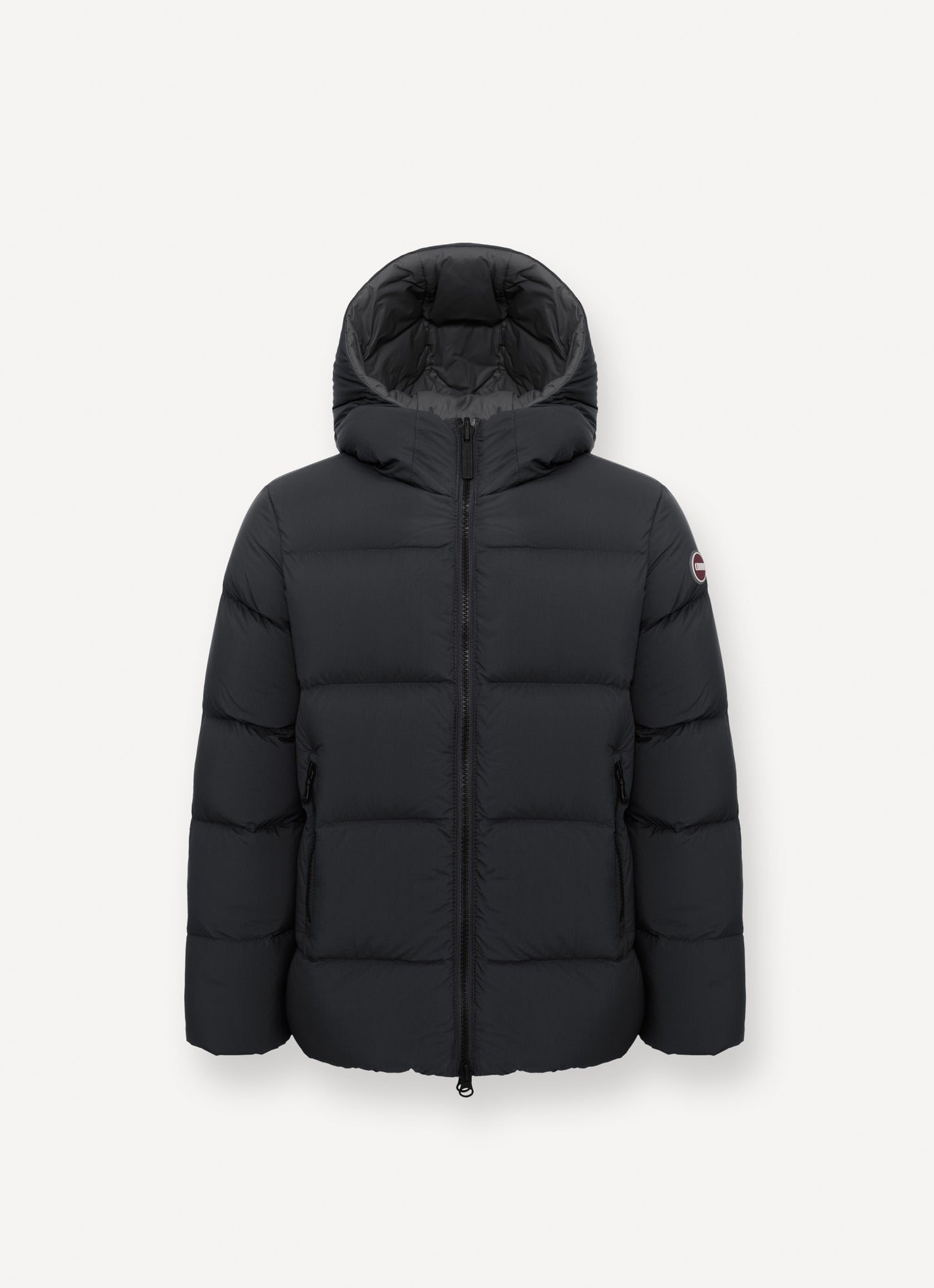 Reversable Quilted Jacket W/ Hood - Black
