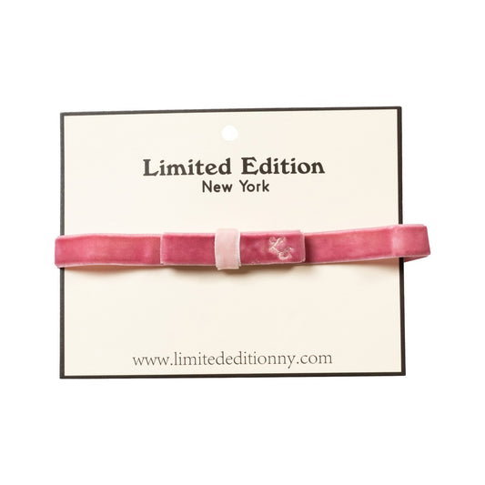 Two Tone Velvet Baby Band - Pink