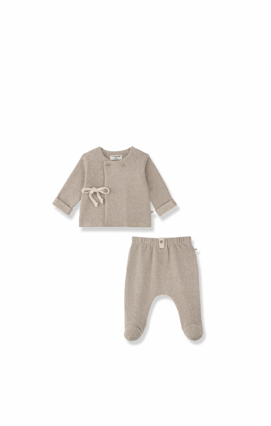 Pessac NB Shirt, Legging, Hat Set - Beige