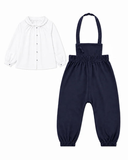 Halter romper with Shirt - Navy