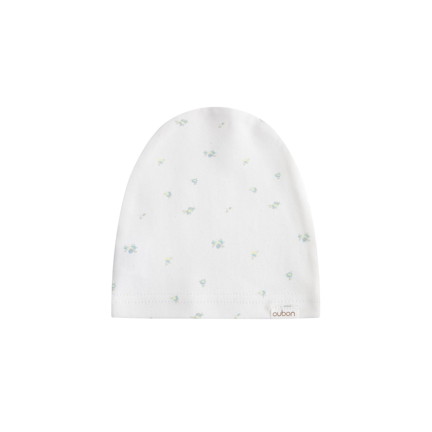 Blue And Yellow Floral Print Footie/Hat - Blue