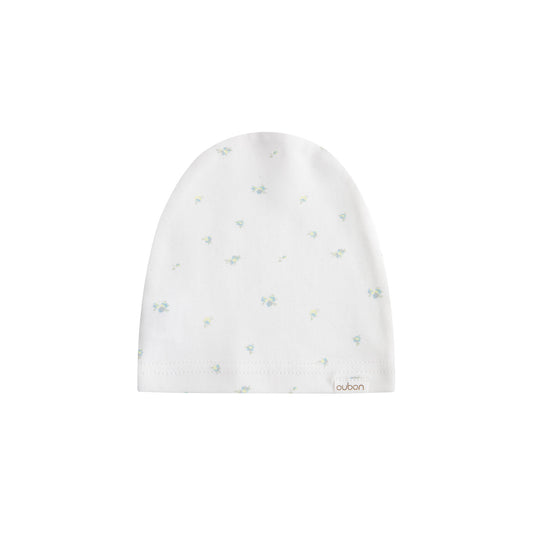 Blue And Yellow Floral Print Footie/Hat - Blue
