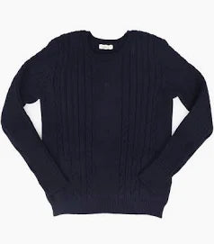Sean Cable Knit Sweater - Navy