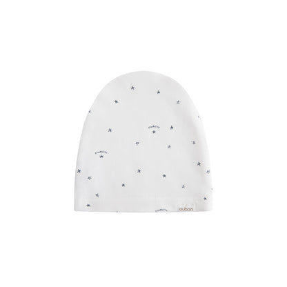 Logo And Star Print Footie/Hat - Blue
