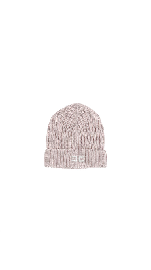 Ribbed Knit Hat (EFCP035) - Black/Milk