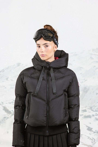 Waistband Bomber - Black/Raspberry