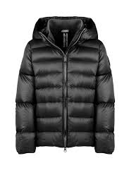 Hooded Girls Down Jacket - Black