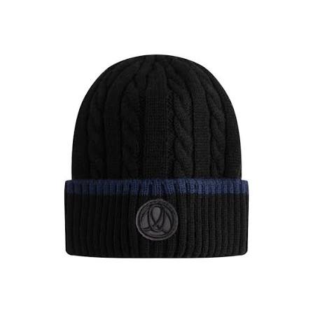 Knit Beanie — Black/Blue