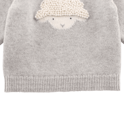 Denn Merino Wool Sweater Lammy - Grey Melange