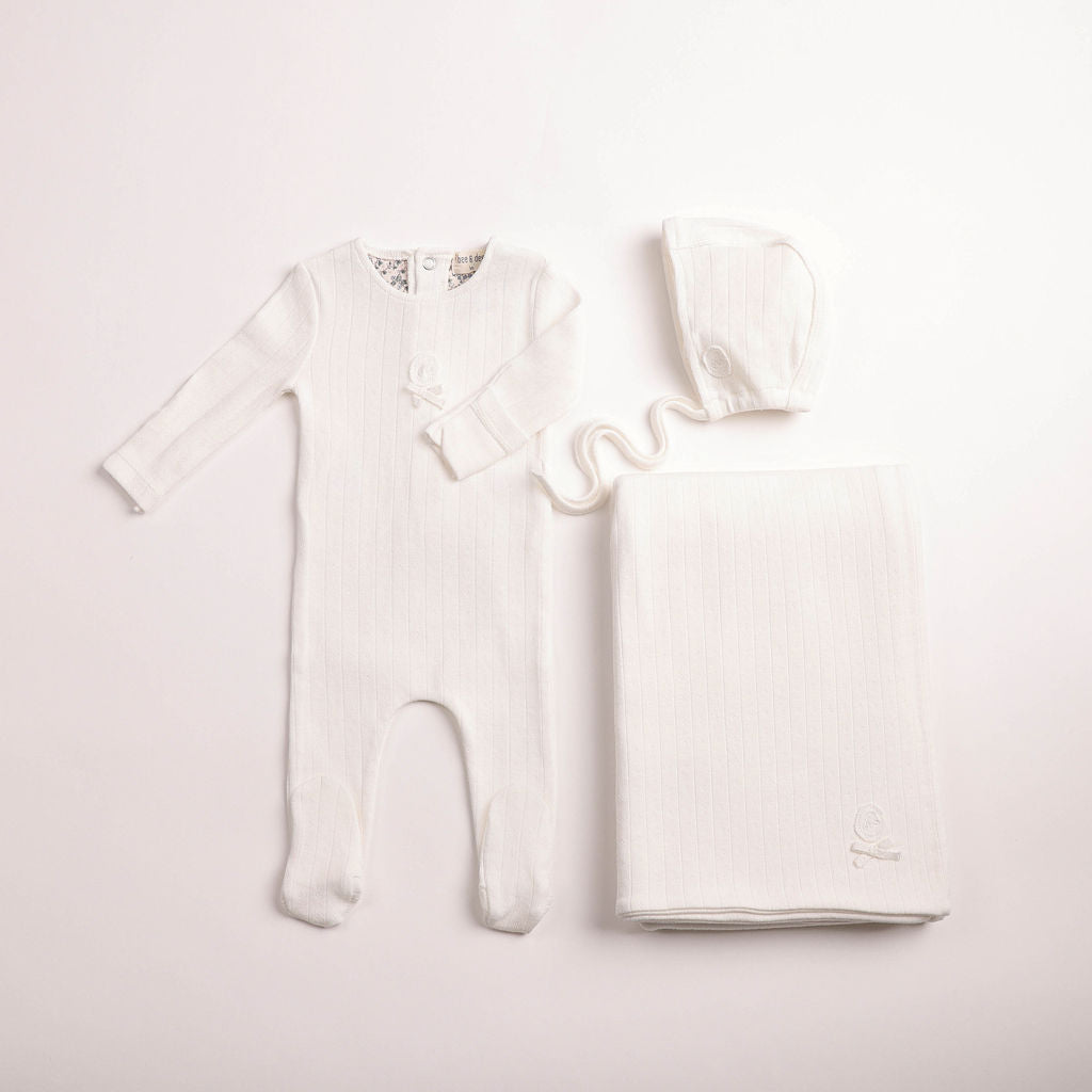 Sweet Classic Pointelle 3pc Set - Linen Boys