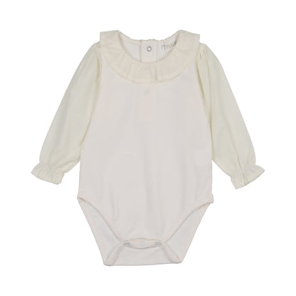 Bodysuit with Blouse Sleeve - Cream