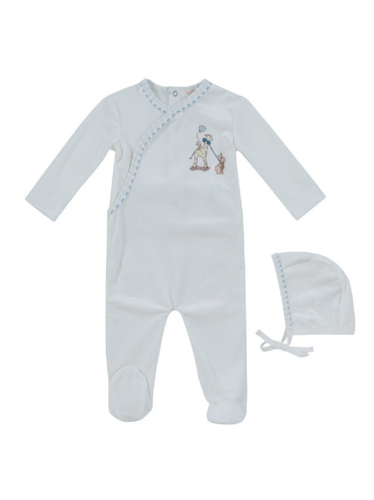Meadow Friends Footie & Hat Set - Blue
