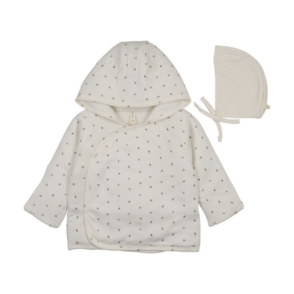 Padded Bitsy Floral Jacket - Cream/Pink