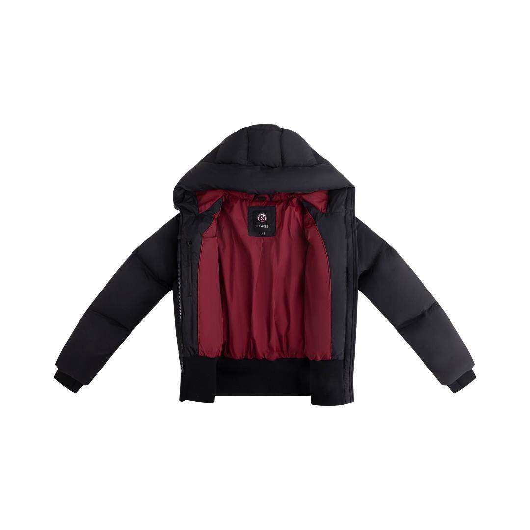 Waistband Bomber - Black/Raspberry