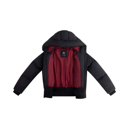 Waistband Bomber - Black/Raspberry