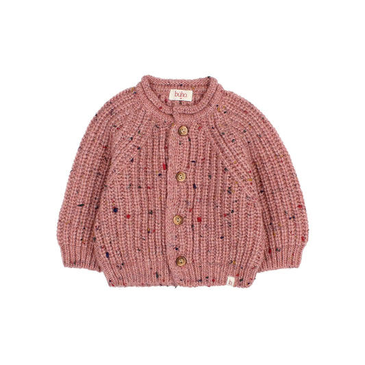 Baby Botonato Cardigan - Peony