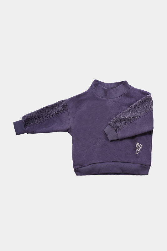 Bluza Panel Teddy Sweatshirt - Plum