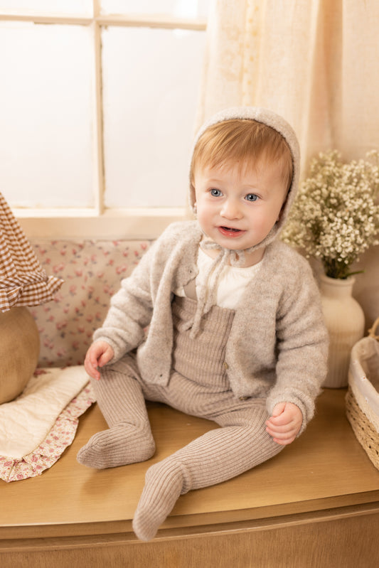 Textured Wool Ensemble-Toasted Oat
